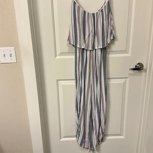 O’Neill size medium multi color strapless jumpsuit